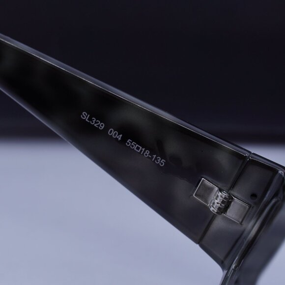 Saint Laurent SL329 004 Rectangle Sunglasses - Grey Havana/Black - Picture 7 of 10